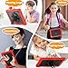 SEYMAC stock Case for Samsung Galaxy Tab A9+ Plus 11'', Full-Body Drop Protection Case with Screen Protector Pencil Holder [360° Rotating Hand Strap] &Stand, Red+Black