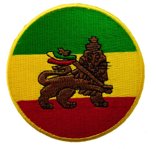 Rasta Lion of Judah Rastafarian Flag Colors Iron or Sew on Embroidered Patch AK F4D34E