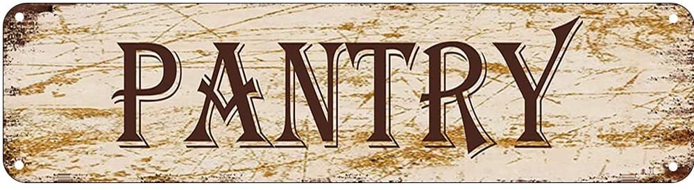 Pantry Retro Tin Signs Aluminum Metal Sign for Kitchen Home Garden Wall Bar Cafe Decor 4x16 Inch