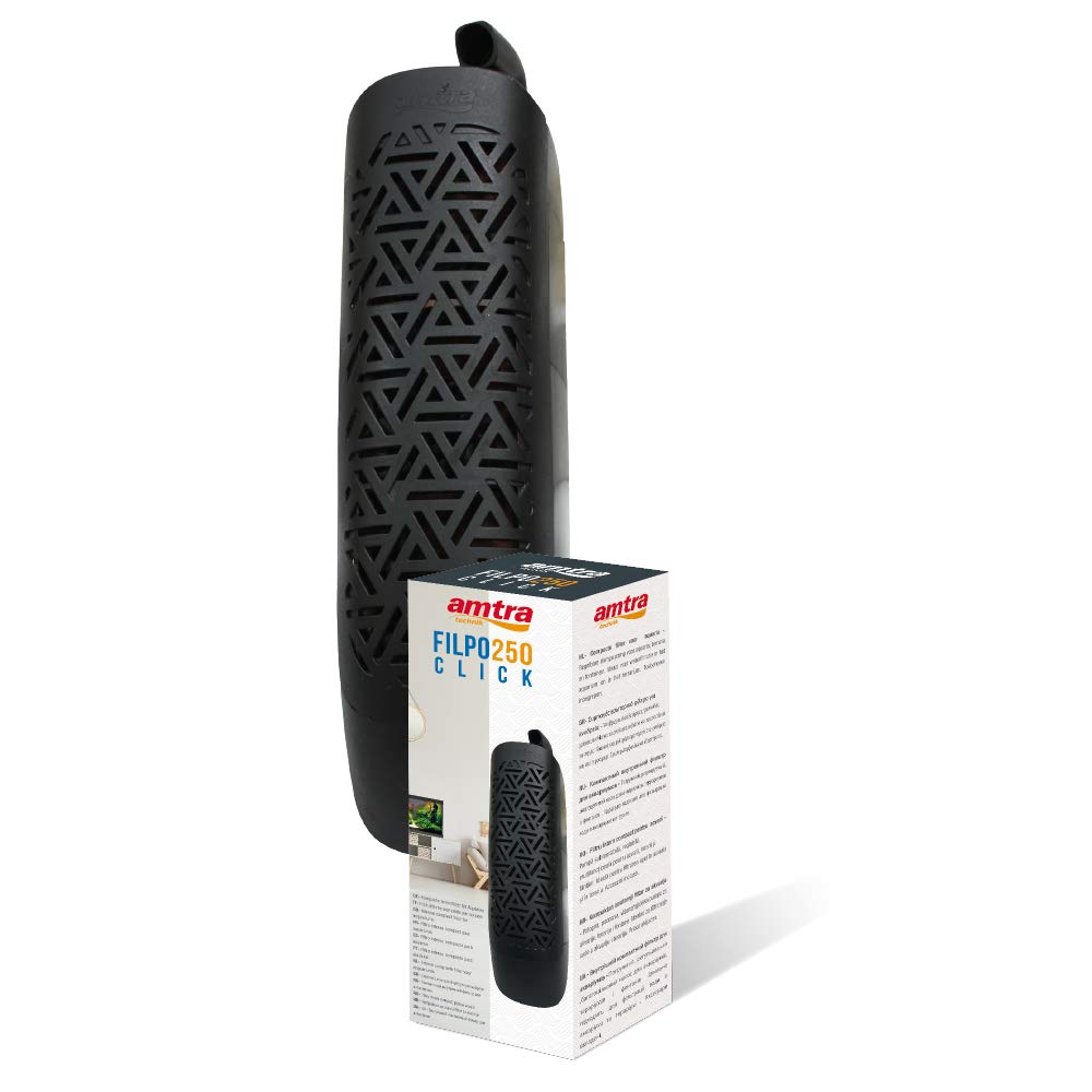Amtra FILPO Click 500 - Filtro Interno per acquari e tartarughiere con Sistema rapido di Sostituzione Cartuccia Pre Filtro - 500lt/h - 7,0 Watt