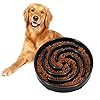 Slow feeder dog bowls for large medium dog non slip maze puzzle bowl pet slower food feeding dishes interactive bloat stop preventing choking healthy dog bowl black  urban country home decor