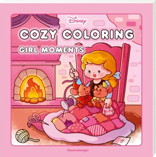 Ravensburger Cozy Coloring Disney - Girl Moments, Cozy Malbuch für Erwachsene,...