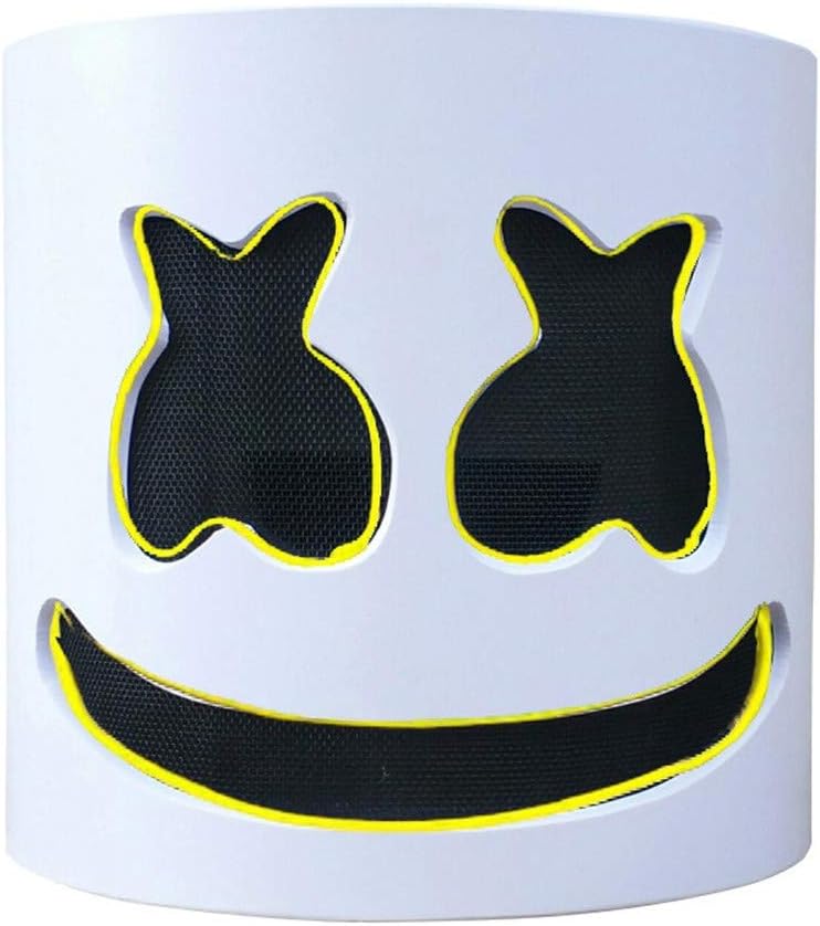 Helmet Mask Cosplay Prop DJ Halloween Party Latex Masks LED Party Bar DJ LED Luminous Masks
