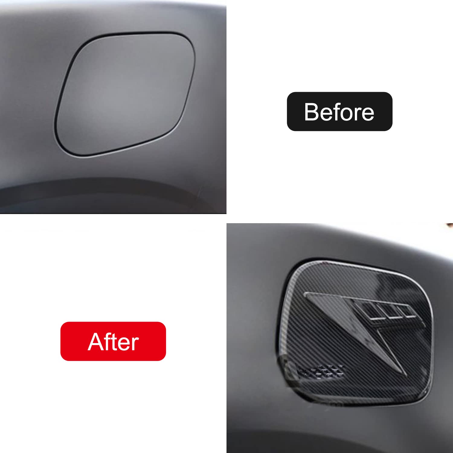 HIHG FLYING for Kia Sportage 2023 2024 Car Exterior Accessories Oil Fuel Tank Cap Overlay Cover Trim ABS 1pc Carbon Fiber Grain