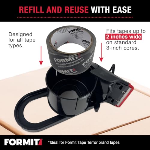 Image of Clear Packing Tape with Dispenser (1 Roll) - Packaging