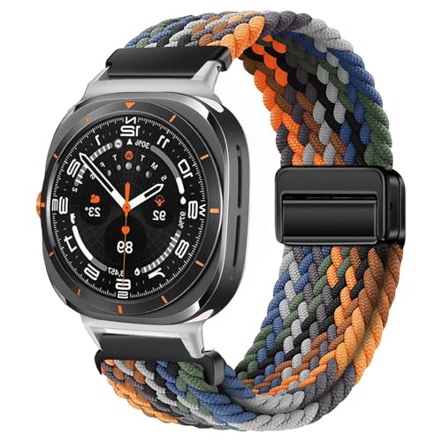 Bracelet montre Galaxy Ultra 47mm en nylon tressé premium et aimanté BIK