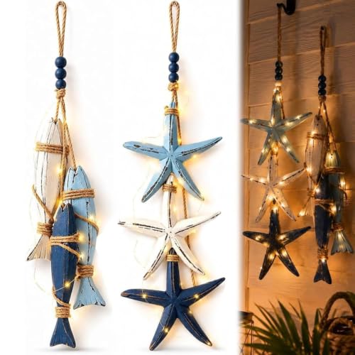 Decoración colgante de madera duradera para iluminar exteriores oscuros