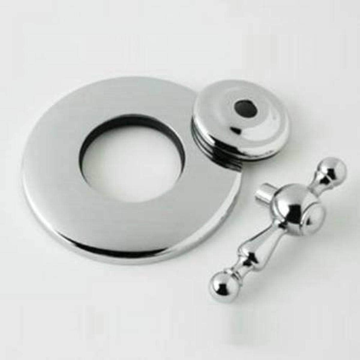 Rohl AC27L-STN/TO Arcana Four Port Three Direction Diverter Trim Only with Ornate Metal Lever & Sleeve, Satin Nickel