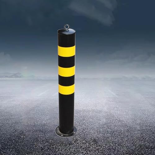 Borne de stationnement en acier et poteau de signalisation avec bandes réfléchissantes