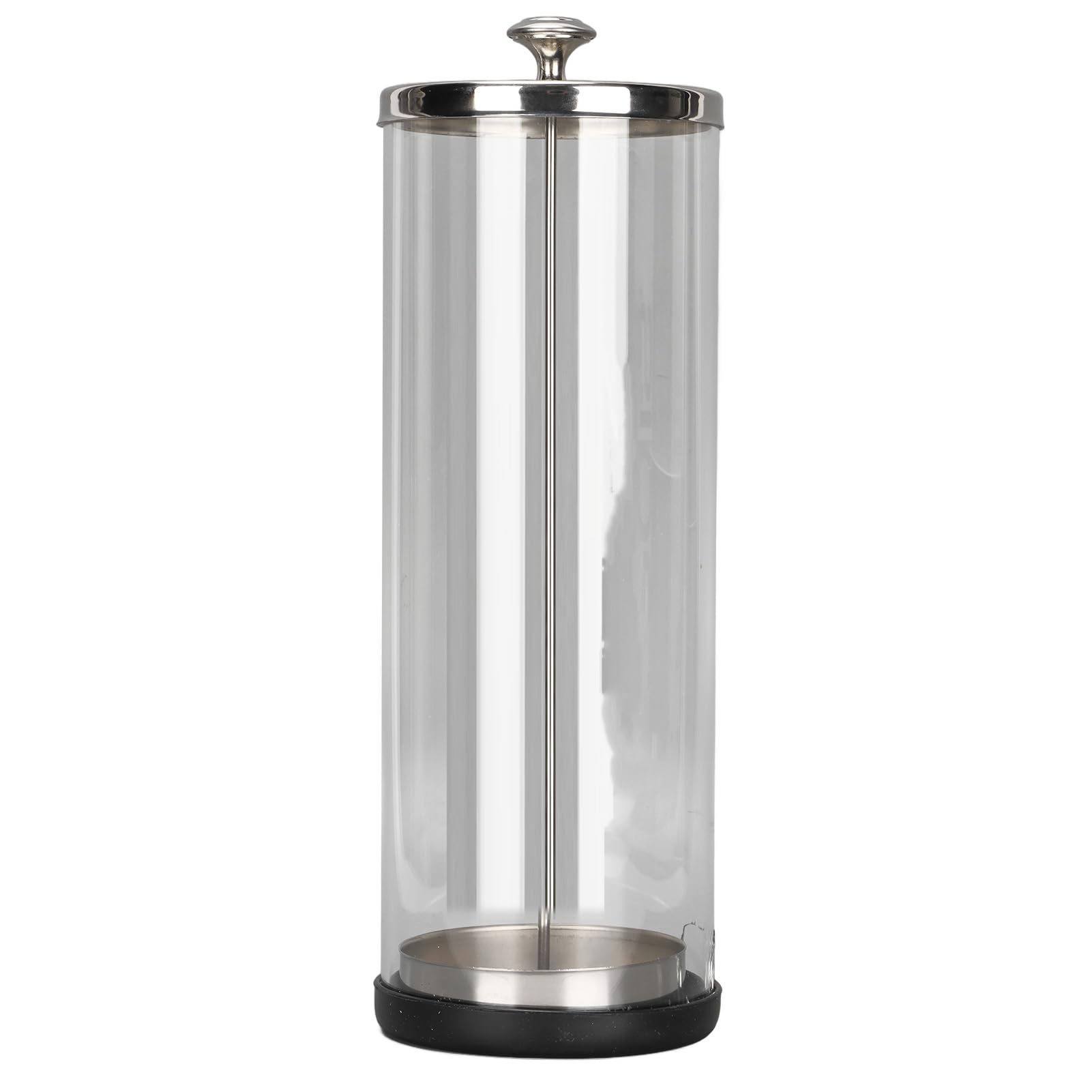 Barbicide Trempe Bot avec Grande capacité pour les Outils de Coiffeur et de Ongles - Pot Nettoyage en Verre avec Couvercle en Acier Inoxydable et Base Non Glissée pour les Fournitures Salon