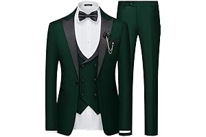 Men's Dark Green 3 Piece Suit Slim Fit Formal Wedding Prom Tuxedo Suits
