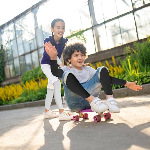 Luwint 4 Pairs Kids Teens Arm Sleeves and Leg Sleeves, UV Sun Protection Sports Accessories2