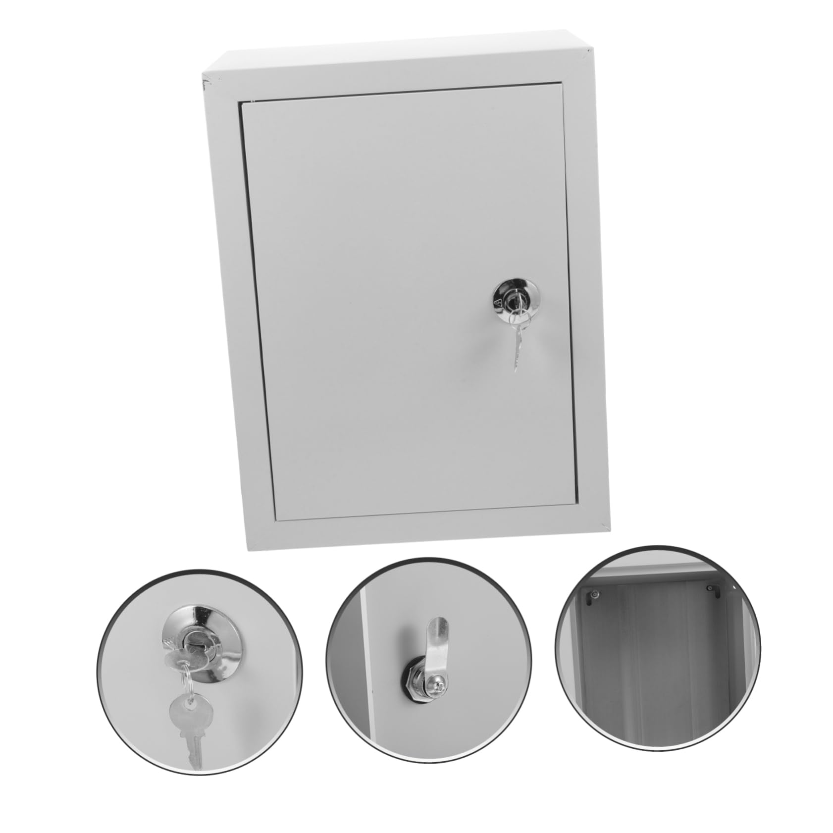 Boîtier de Disjoncteur Extérieur Étanche en Aluminium Argenté 30x25 Cm