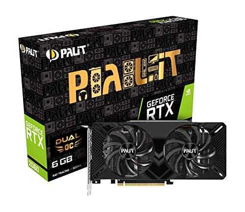 Palit NE62060S18J9-1160A GeForce RTX 2060 6GB GDDR6 Grafikkarte (GeForce RTX 2060, 6GB, GDDR6, 192bit, 7680x4320 Pixel, PCI Express 3.0)