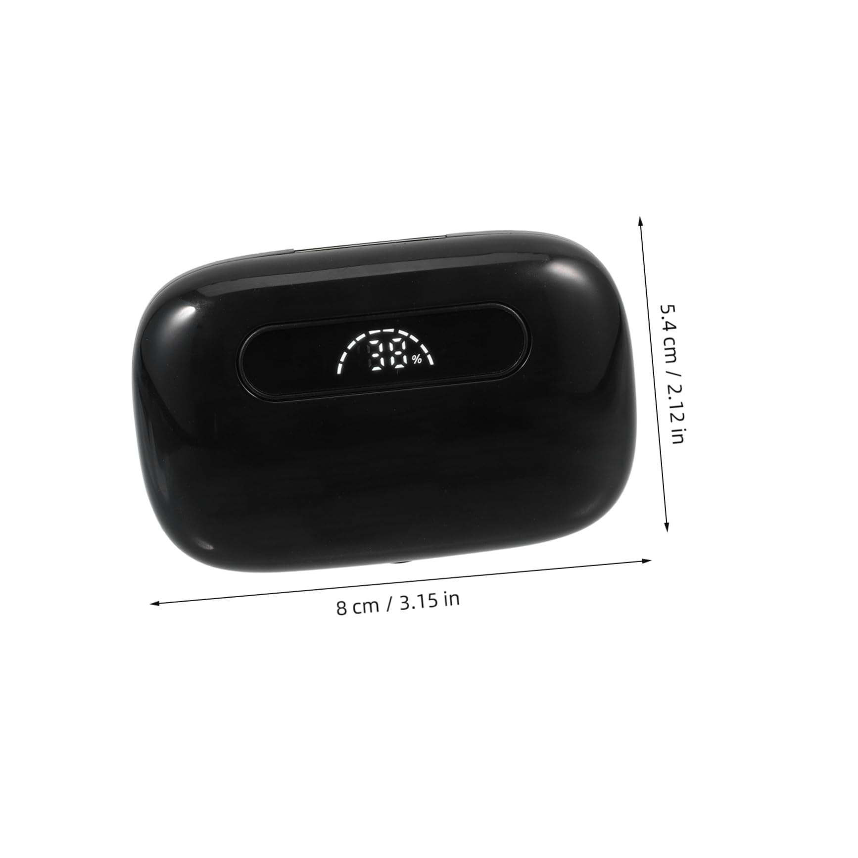 Auriculares Inalámbricos con Pantalla Digital para Deporte, Diseño Ergonómico, Resistencia al Agua Ipx7, Reducción de Ruido y Carga Portátil, Auriculares Estéreo Invisibles Negros