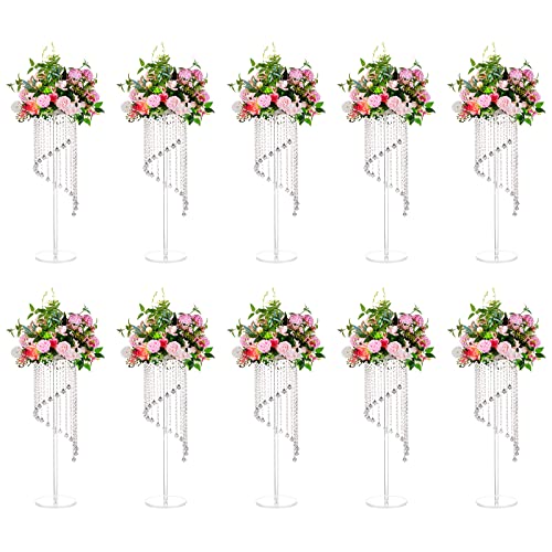 Support géométrique de table pour vase en acrylique de mariage stable de 80 cm