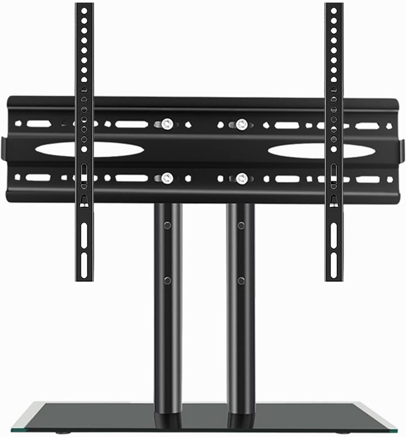 asdchZen Monitor Arms Tv Stand Desktop Tv Stand Universal Tv Stand With Tempered Glass Base Height Adjustable Tv Base Stand,Suitable For 40-65 Inch Tvs