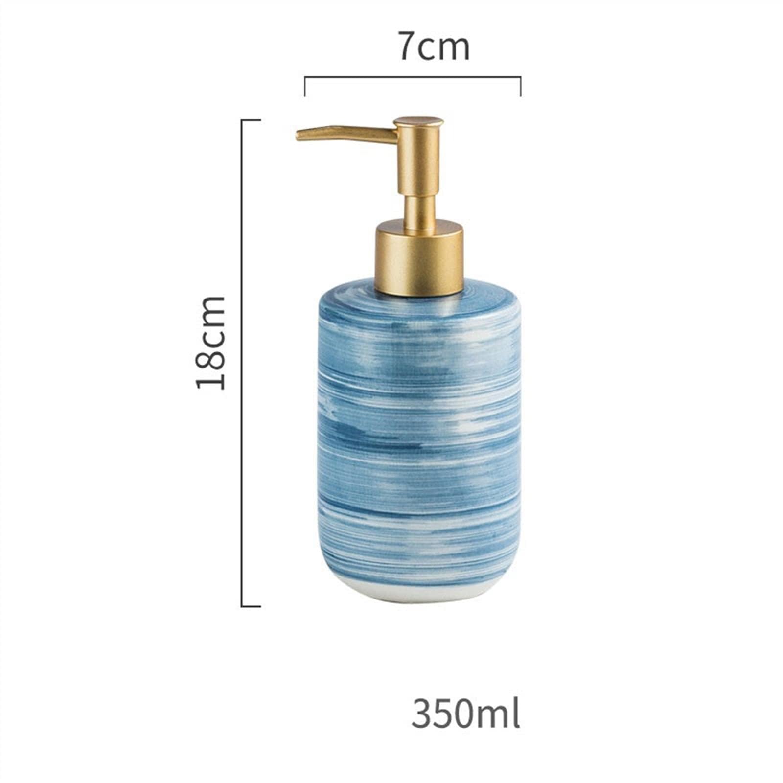 Dozownik mydła kuchennego, wysokiej jakości ceramiczny dozownik mydła, butelka na balsam 350 ml, łazienka, kuchnia, szampon, mydło, żel do kąpieli, osobno butelkowany dozownik mydł,Blue