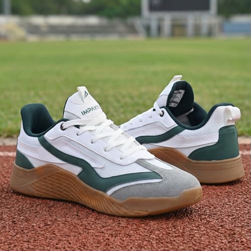 Image of Impakto para X Court Men's Sneakers | Lightweight & Cushioned Insole | Lace-Up Shoes for Casual Outings,Walking & Gym | Anti-Skid Rubber Sole for Non-Marking Activity