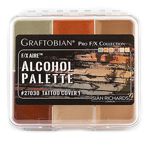 Graftobian F/X Aire Alcohol Activated Palette - SFX Makeup (Tattoo Cover 1 - Light)