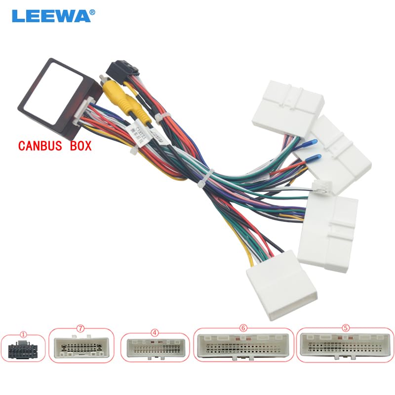 Car for Audio Wiring Harness with Canbus Box for Renault Arkana Clio Duster 16pin CD/DVD Stereo Installation Wire Adapter - (Color Name: Harness CANBUS Box)