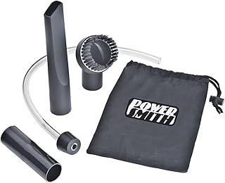 PowerSmith PAAC302 Ash Vacuum Deep Cleaning Kit with Crevice Tool, Brush Nozzle, Pellet Stove Hose, Adapter, and Storage Bag,Black