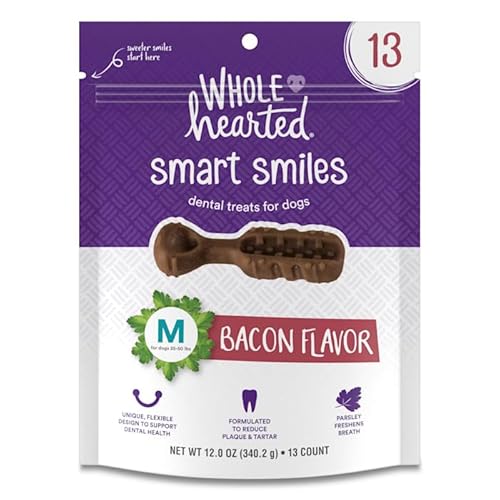 WholeHearted Smart Smiles Bacon Flavor Medium Dog Dental Treats 12 oz. Count of 13