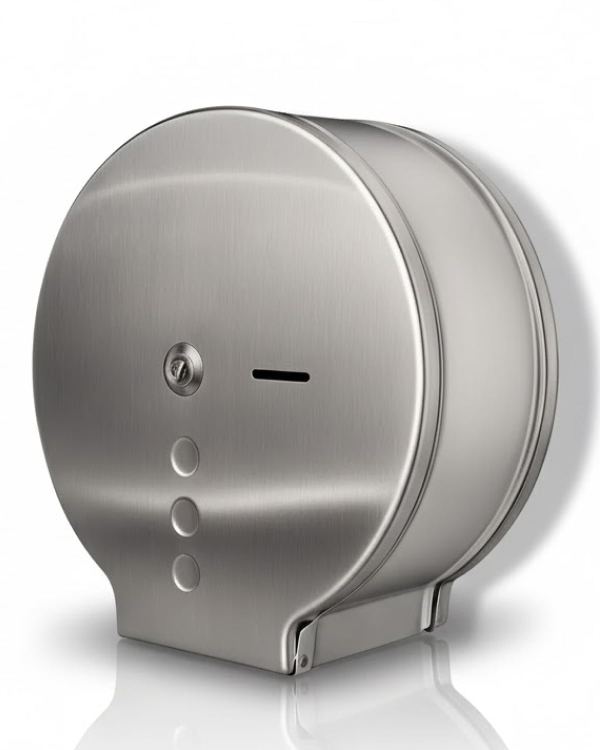 Jumbo Toilettenpapierspender Midi Edelstahl | Edelstahl matt, abschließbar, Wandmontage, Rollen bis Ø 240 mm & robust