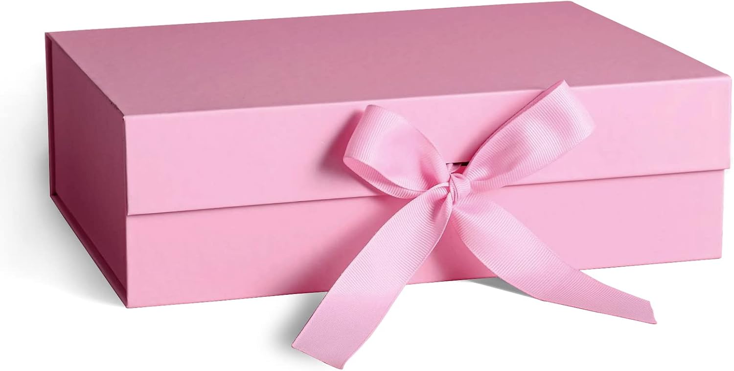 Amazon.com: Pink Gift Box,10.2x7.4x3.1 Inches Gift Boxes with Lid ...