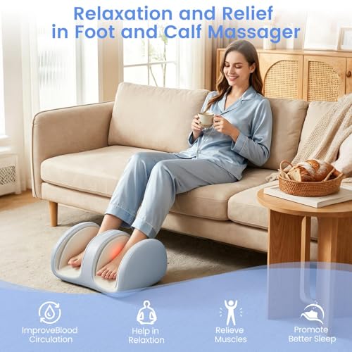 Image of TISSCARE Shiatsu Foot Massager with Heat, Ideal for Feet & Calves, Gift for Men and Women
