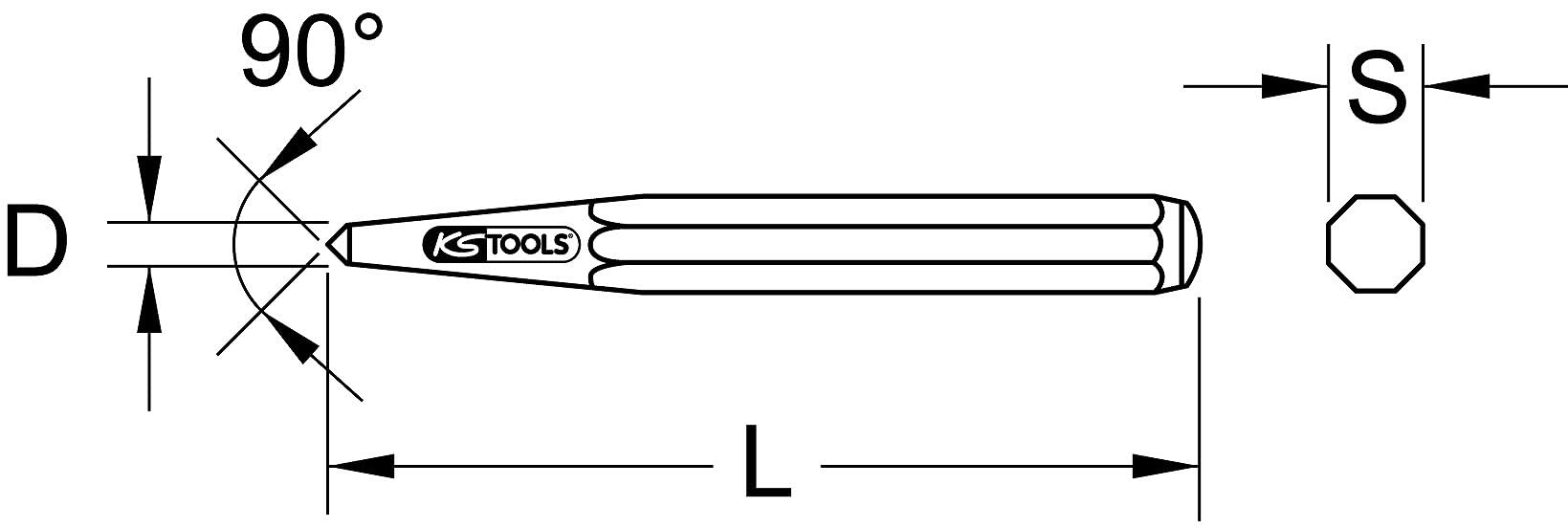 KS Tools 156.0410 Bulino,Ø10mm,tondo