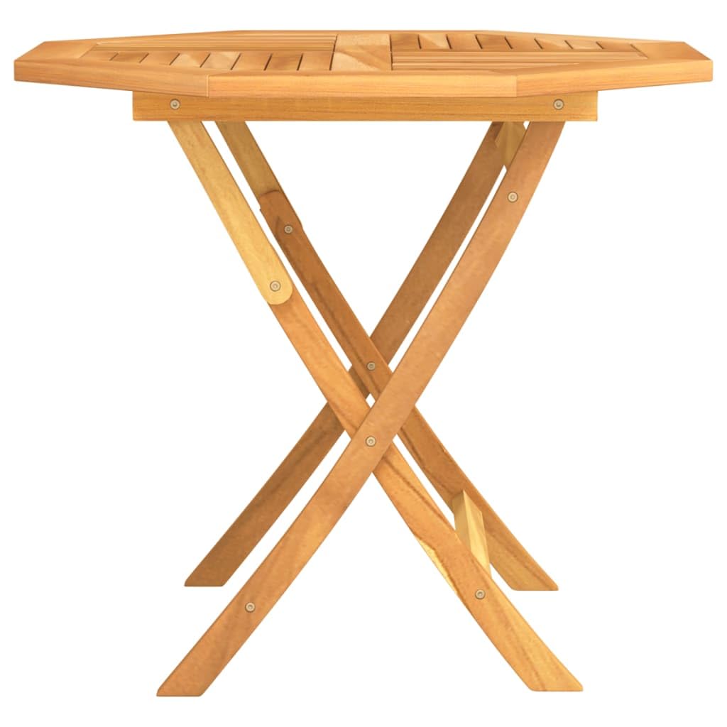 Tavolo da Giardino Pieghevole Teak Massello 85x85cm 4 Posti per Esterno Patio Terrazza Legno Naturale Resistente alle Intemperie Facile da Pulire e Conservare