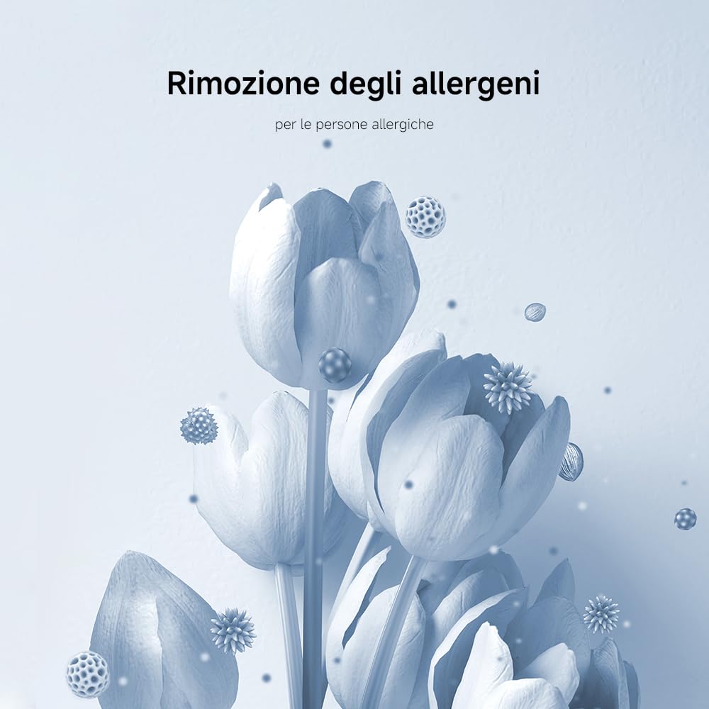 Xiaomi Smart Air Purifier Compact, Rimozione degli Allergeni, Doppio Utilizzo, da Tavolo e Pavimento, Regolazione automatica della Velocità di Purificazione, Basso consumo energetico, Filtro 3-in-1