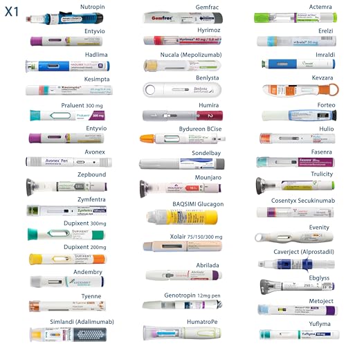 4allfamily nomad insulin travel case cooler  48h non-electric insulin cooler travel case tsa approved with lightweight design  air traveling friendly reusable medium blue thermo for medications