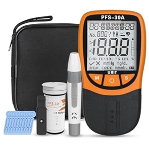 5 in 1 Lipid Test Kit with 10 Cholesterol Test Strips, Accurate and Fast, Easy for Home Use