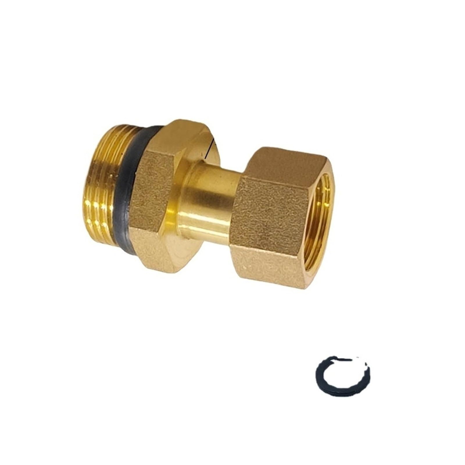 Conector de tanque de agua de latón, junta de silicona, adaptador de manguera for tubería de riego de jardín(3I4F X 1M 40mm)