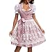 Women Plus Size Oktoberfest Costumes German Bavarian 3 Pieces Halloween Dirndl Lace Up Fashion Traditional Dresses S-5XL Pink