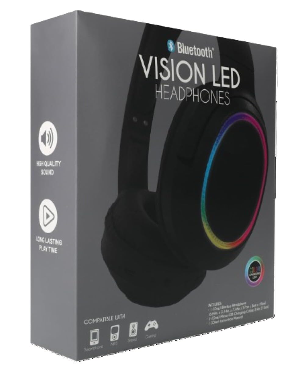 Bluetooth Vision LED Headphones, Wireless Audio with Light Effects 2