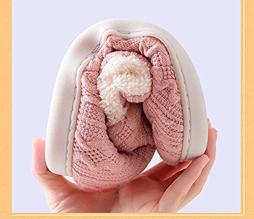Women's Men's Warm Winter Bootie Slipper Plush Furry Cozy Lined House Shoes Knit Memory Foam Slippers Indoor Outdoor Anti-Skid Rubber Sole4