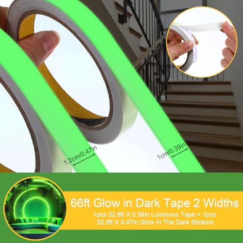 2 Rollen fluoreszierendes Klebeband für Sicherheit