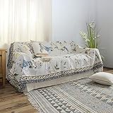 Material: Algodón Desconocido Manta de sofá Doble Toalla de sofá Simple Moderna Manta de Cinta de Doble Cara de Punto Tapiz Artesanal Jacquard-A_160 * 260cm