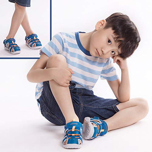 UOVO Boys Sandals Hiking Athletic Closed-Toe Beach Sandals Kids Summer Shoes (11 M US Little Kid, Light Blue-3)2