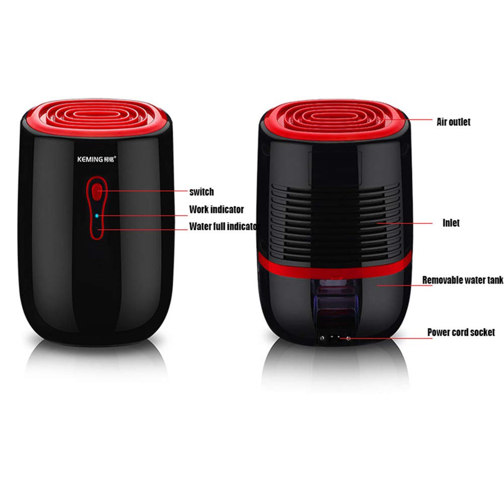 El Mini deshumidificador de Aire portátil Reduce la Humedad, el bajo Consumo de energía, Adecuado para el hogar, Cocina, Dormitorio, baño, Garaje, sótano húmedo, Caravana, Oficina
