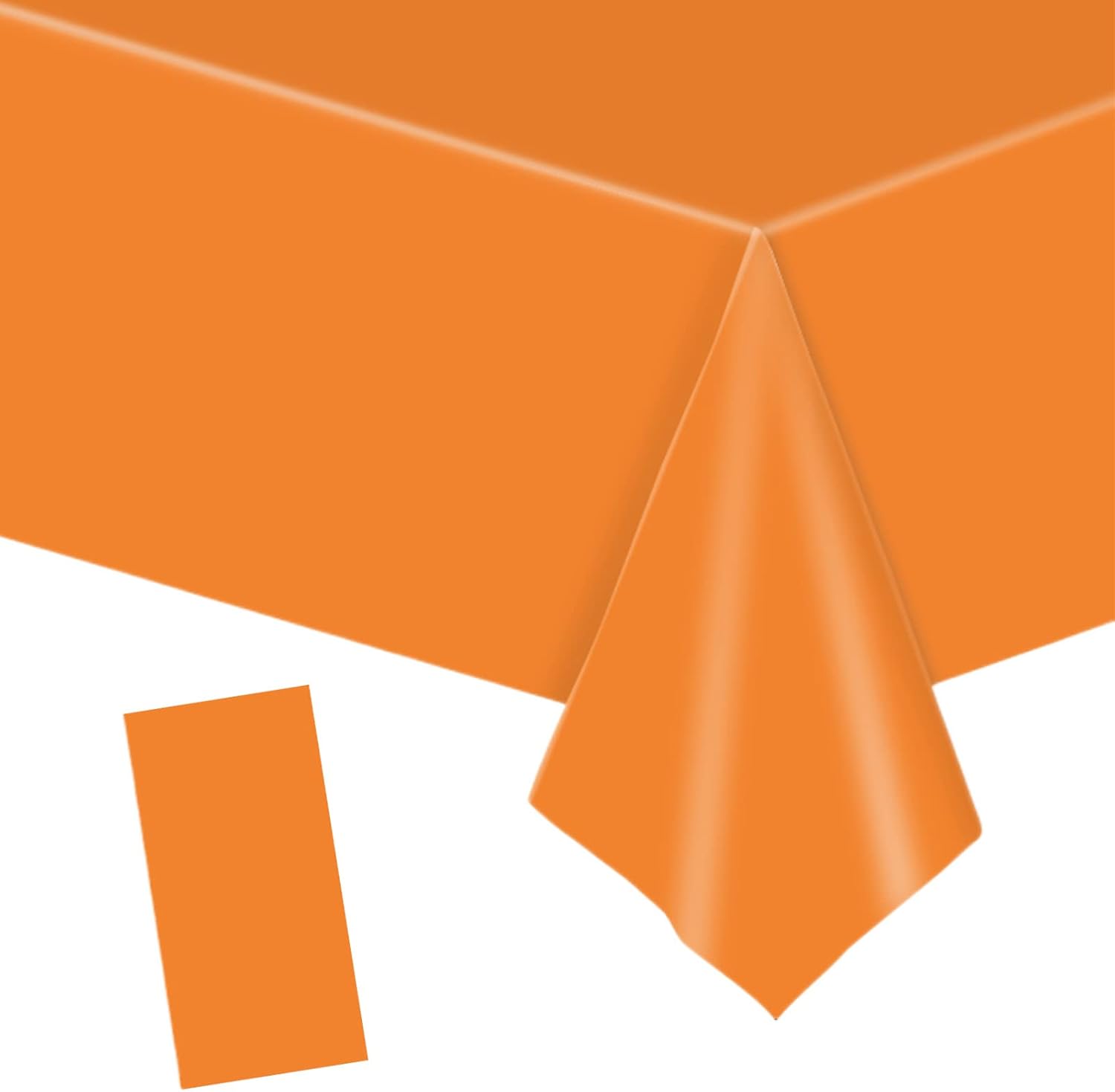 137x274cm Orange Plastic Table Cloth Table Cover,2p Orange Party