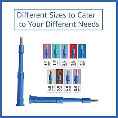 Disposable Biopsy Punch, Sterile Biopsy Dermal Punch for Piercing, Stainless Steel Skin Piercing Tool with Protective Handle (Box of 25)(1 MM)