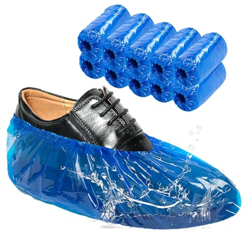Ahigh Cubre Zapatos Impermeables, 6g calzas desechables pies, 100 Piezascubrezapatos desechables, Patucos Desechables Sanitarios para Enfermería, Hotelería, Fábricas, Construcción, Protege Alfombras