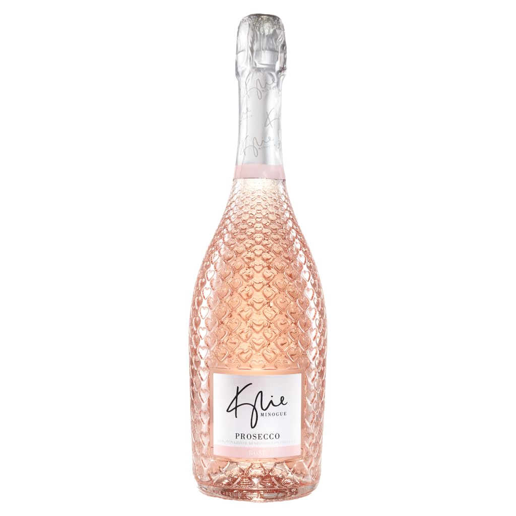 Kylie Minogue Prosecco Rosé – The Signature Range, 75cl, 11% ABV – Elegant Sparkling Rosé Perfect for Gifting