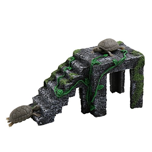 uxcell Dark Gray Green Aquarium Landscape Resin Basking Ramp Tortoise Climb Stone Habitat Ornament uxcell Dark Gray Green Aquarium Landscape Resin Basking Ramp Tortoise Climb Stone Habitat Ornament