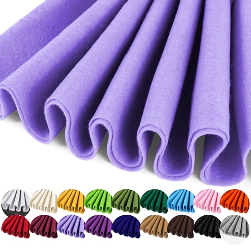 Lavender Felt Fabric 36 x 36 (1 Square Yard) Soft 1.6mm Thick Felt Sheets for Craft Sewing Patchwork DIY Art Projects Decorations