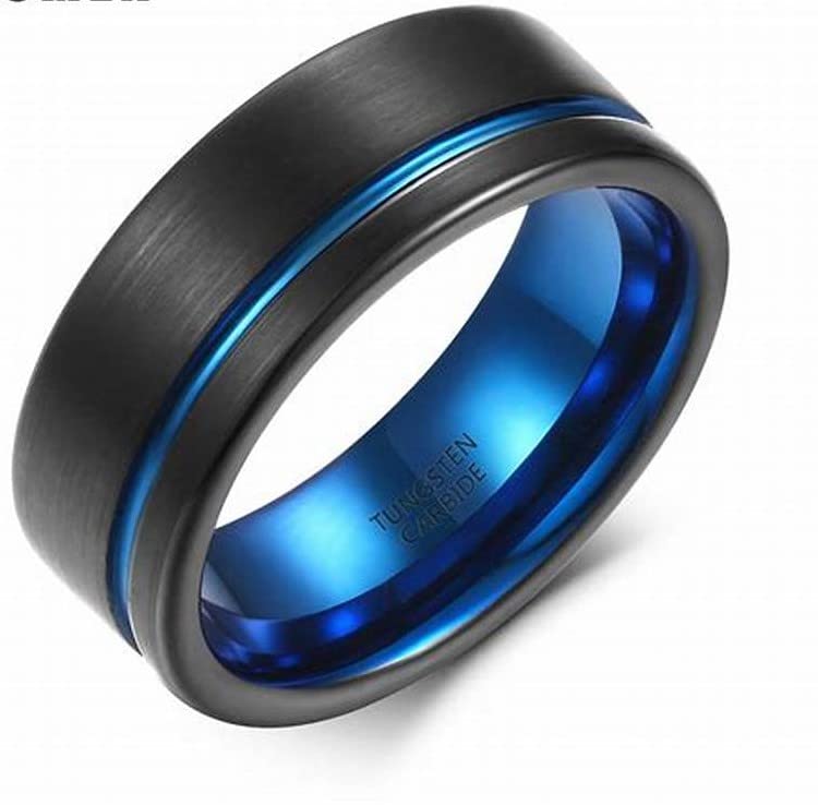 MEENAZ Rings for Men Black Blue Mens couples gents friends unisex Boys Boyfriend heart beat Stainless Steel Stylish Valentine gifts proposal Couple band thumb Titanium Silver combo Finger Ring 105_19 (B0BSN73Q4H) Amazon Price History, Amazon Price Tracker